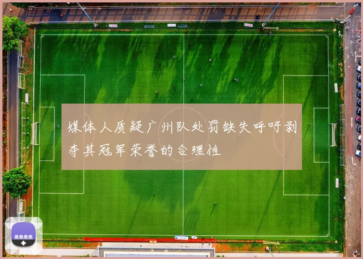 媒体人质疑广州队处罚缺失呼吁剥夺其冠军荣誉的合理性